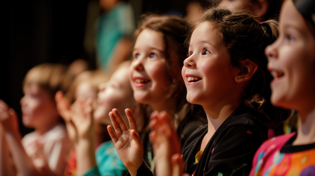 Children gathered at a community event supported by Backpack Kidz